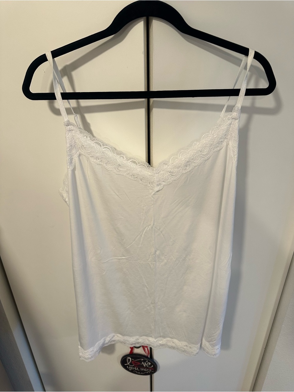 NWT 22/24 Lane Bryant White Lace Trim Tank Cami - Picture 7 of 14